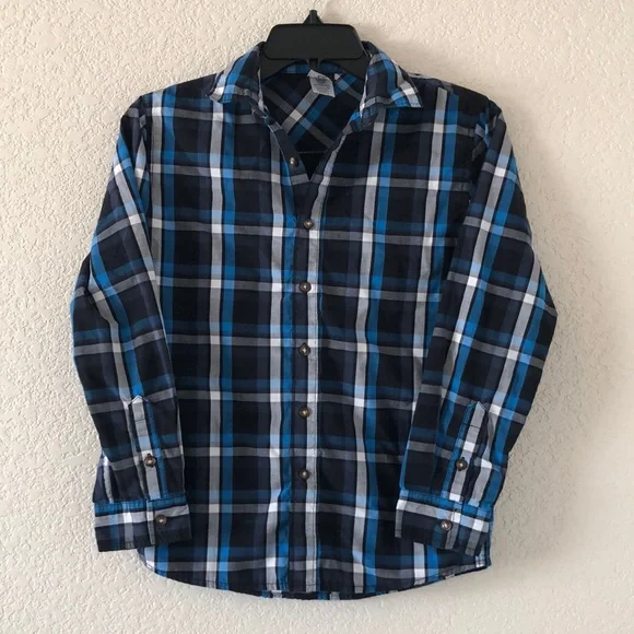 Boys - Button Down Plaid Shirt - Picture 1 of 2